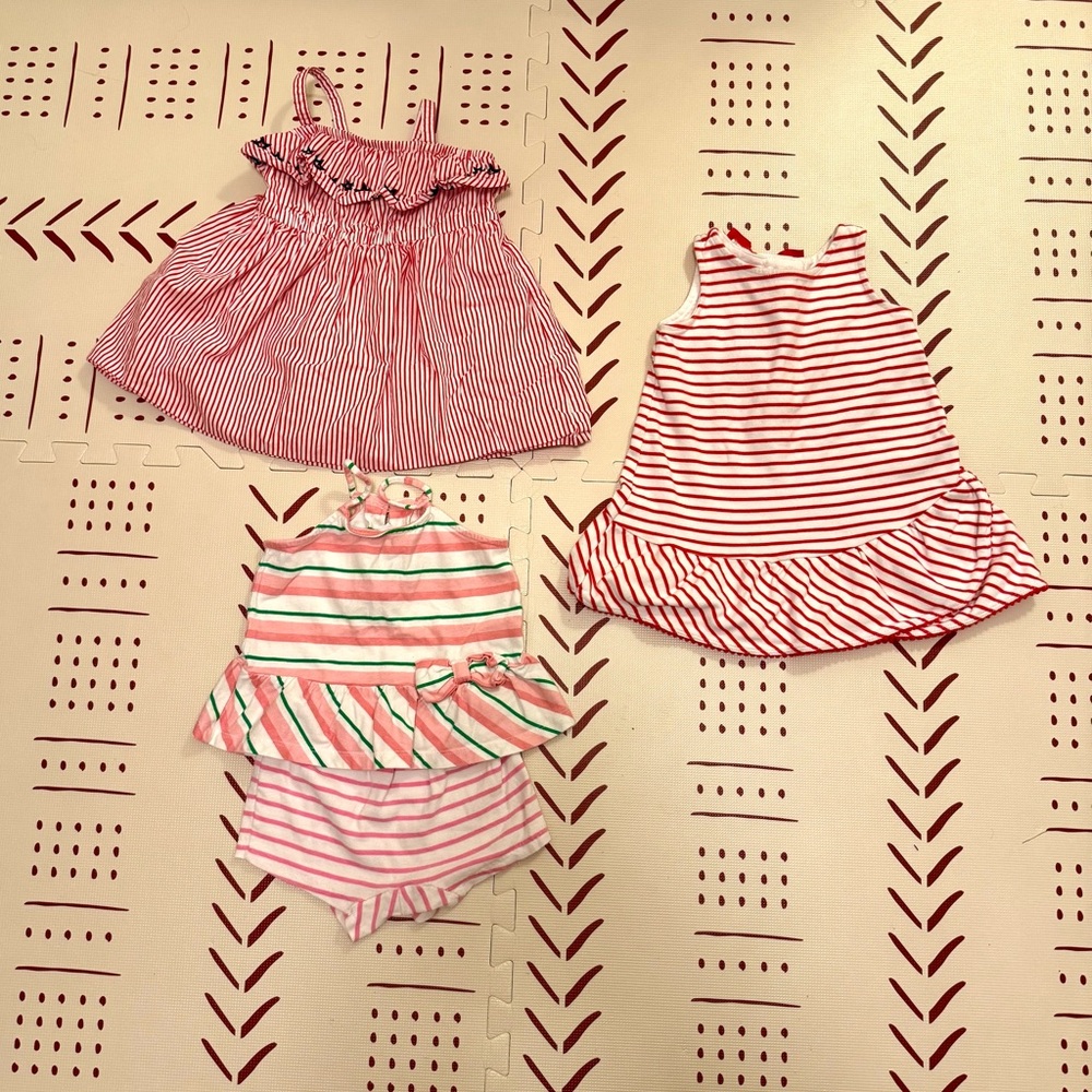 Bundle of 3 summer dresses/sets, 18-24mo